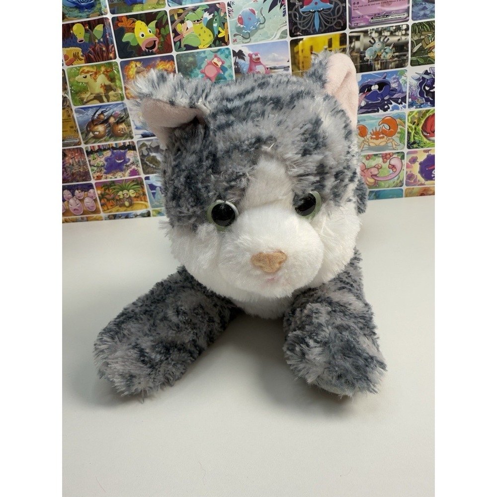 Aurora Mini Flopsie‎ Lily Gray Tabby Cat Plush Stuffed Animal 14" Soft Toy